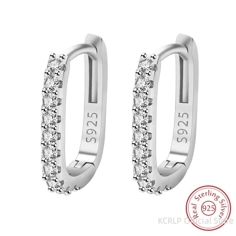 Street Fashion Earrings - High-quality 925 Sterling Silver Crystal Fashion