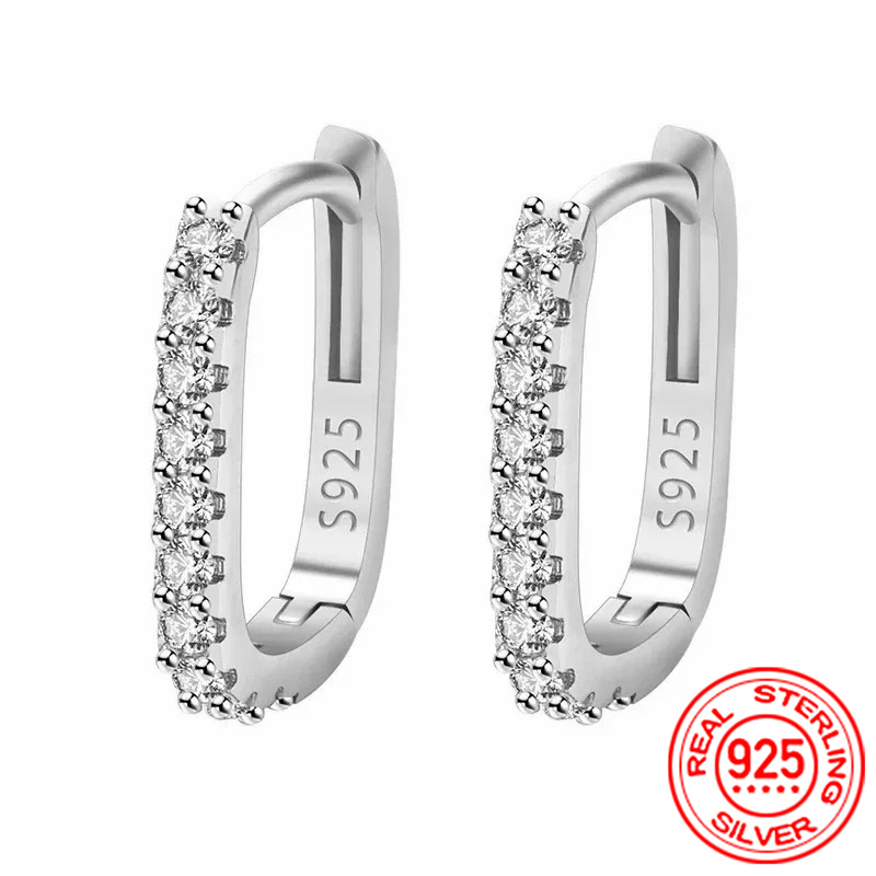 Street Fashion Earrings - High-quality 925 Sterling Silver Crystal Fashion