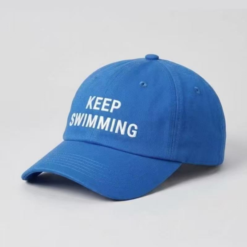 Street Fashion Hats - BT keep Swimming New Letter Embroidery