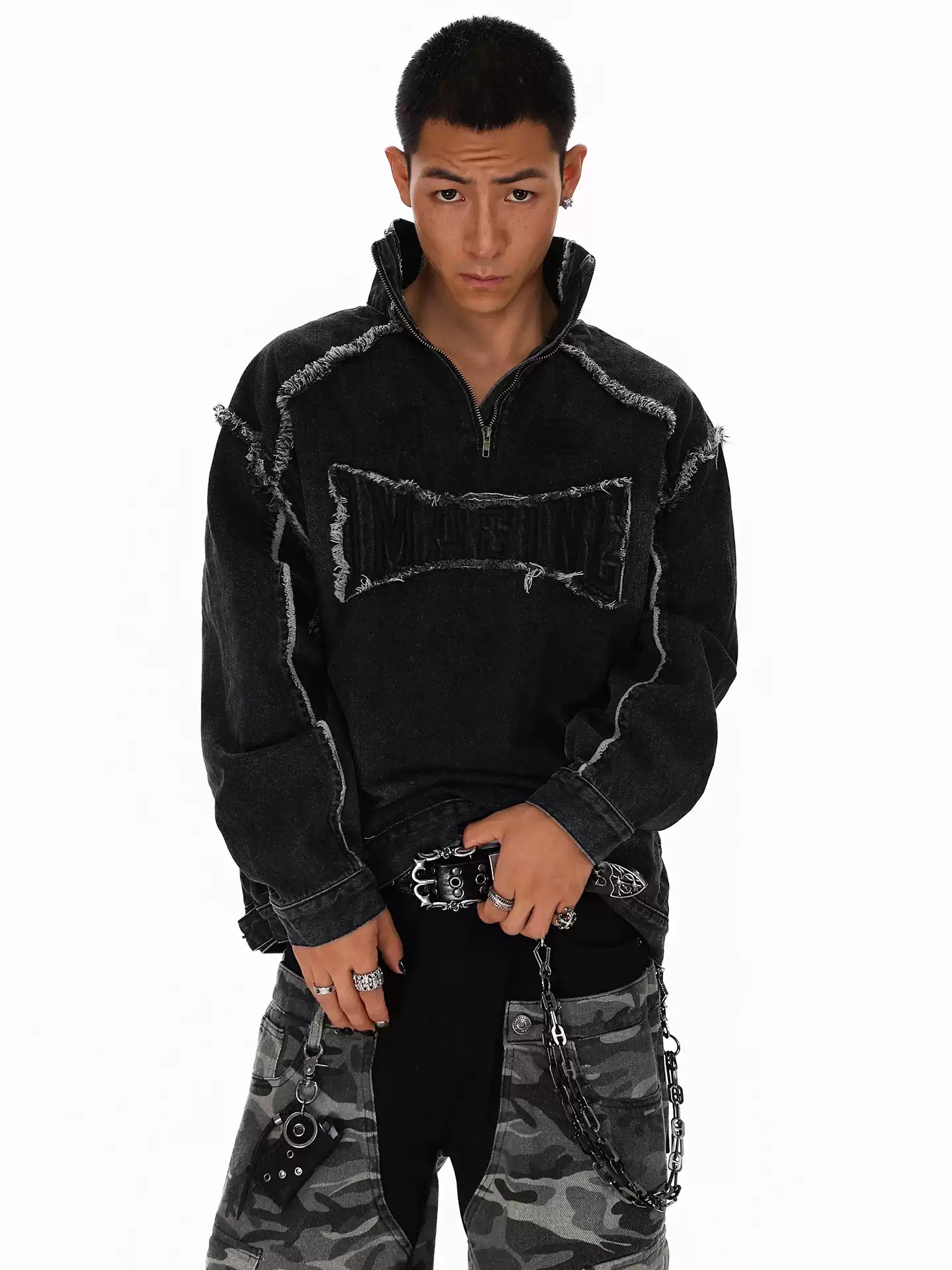 Street Fashion For Man - American Style High Street Splicing For