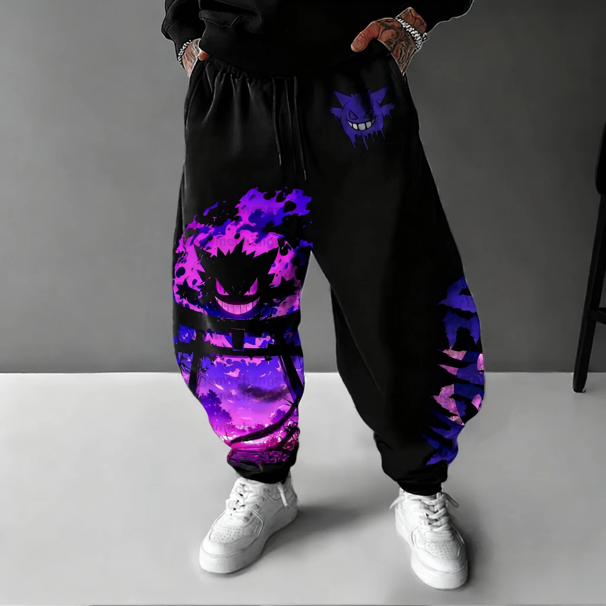 Street Fashion Hats - Y2K 2026 Pokemon Gengar Cotton Sweetpants