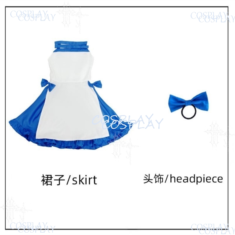 Japanese Street Fashion Female - Blue Halloween Full Cosplay Outfit Fashion