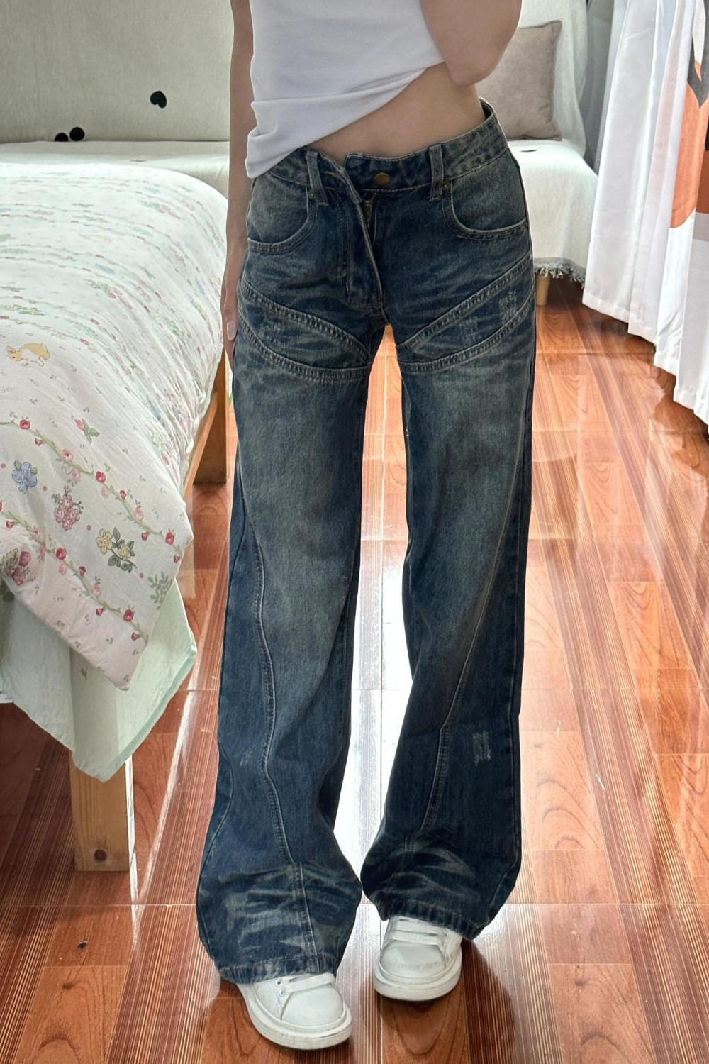 Girls Jeans Japanese Vintage C - Japanese Street Fashion Female 评论和价格