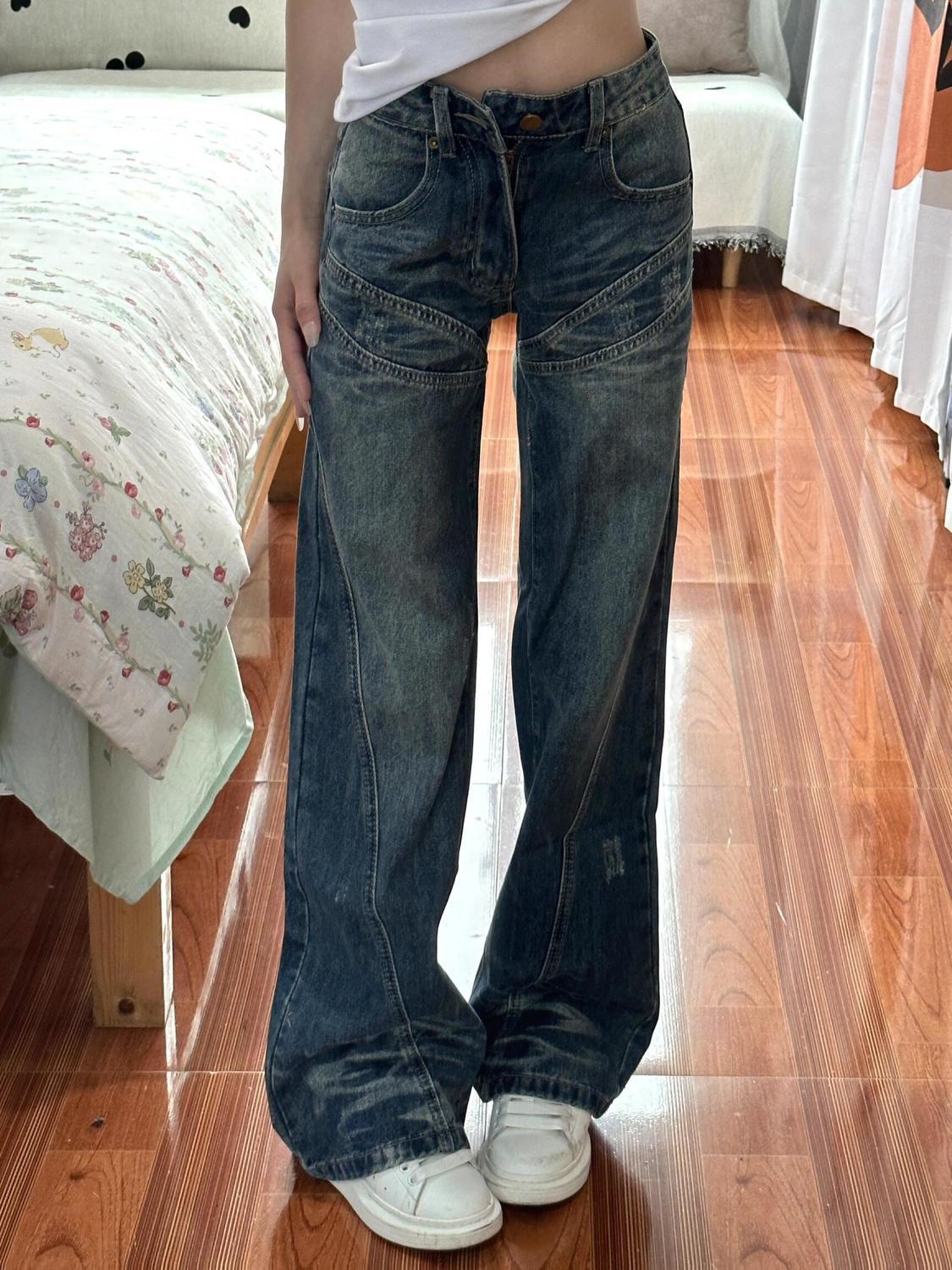 Girls Jeans Japanese Vintage C - Japanese Street Fashion Female 评论和价格
