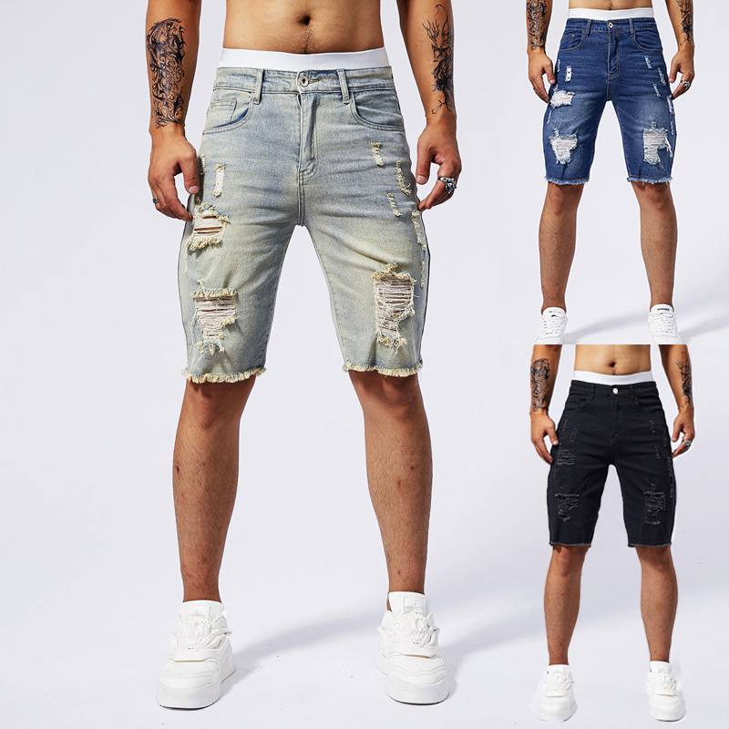 2025 Summer New Men's Ripped D - Street Fashion Men 2025 评论和价格