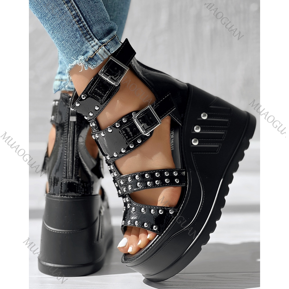 Fashion Women Peep Toe Black S - Street Fashion Women 评论和价格