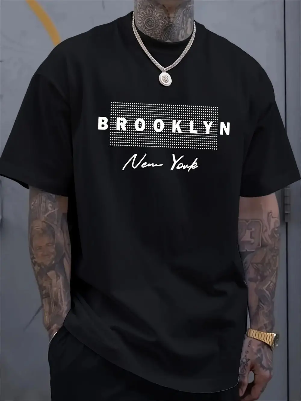 Men's New York Letter Printed  - Street Fashion Of New York 评论和价格