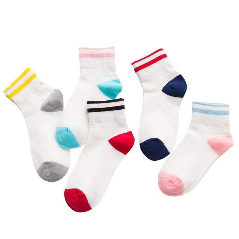3Pairs Korean Cute Striped Cot - Street Fashion Style Youtube 评论和价格
