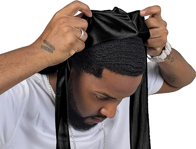 3PCS/LOT Long Durag Silk Satin - Street Fashion Hats 评论和价格