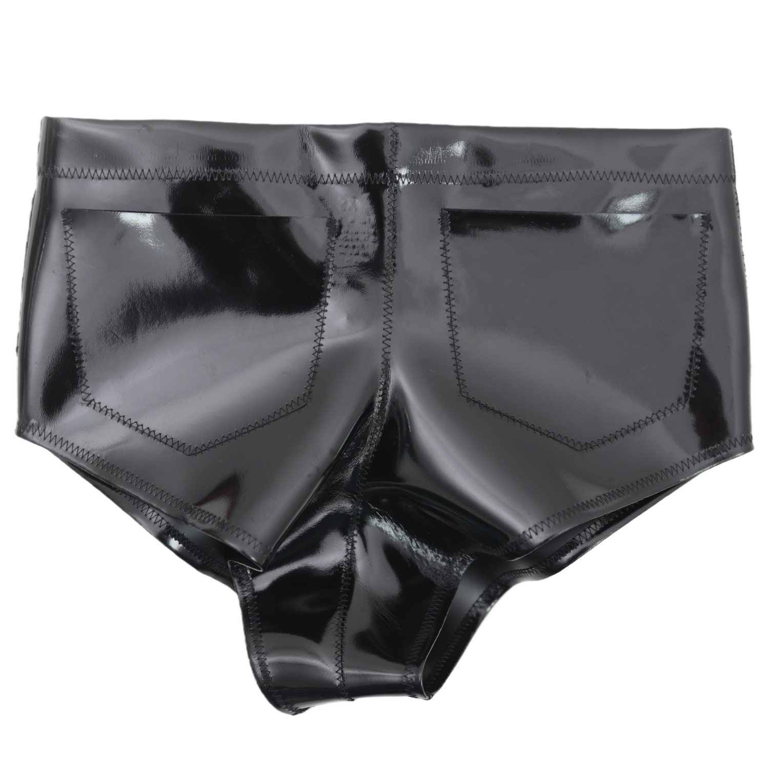 Women Men Glossy Pocket Shorts - Street Fashion Women 评论和价格