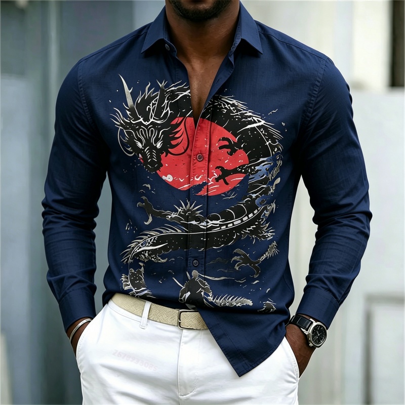 2026 New Men's Shirt White Bla - Street Fashion Us 评论和价格