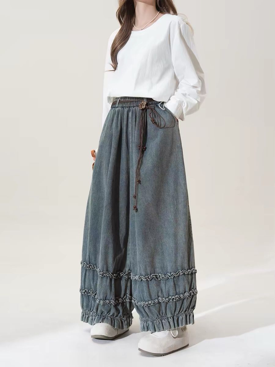 Japanese Retro Solid Color Loo - Japanese Street Fashion Female 评论和价格