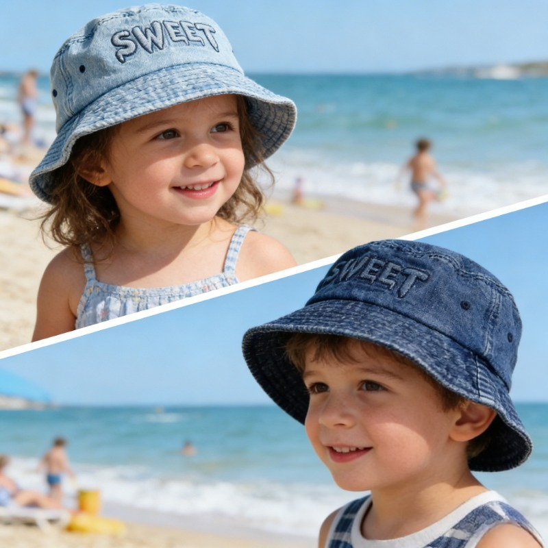 Japanese Retro Kids Bucket Hat - Street Fashion Hats 评论和价格