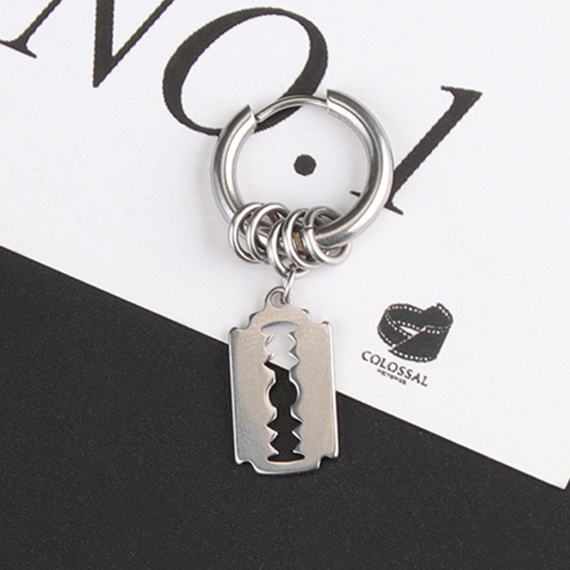 Fashion Stainless Steel Blade  - Street Fashion Earrings 评论和价格