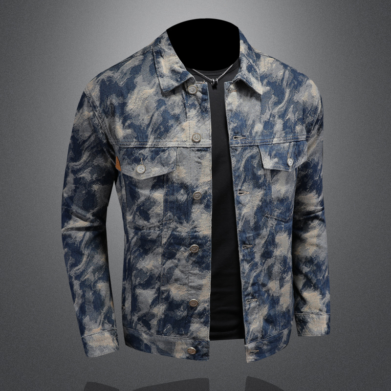 2025 Spring Vintage Denim Jack - Street Fashion Men 2025 评论和价格