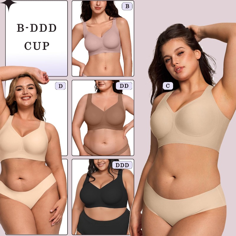 Plus Size Wireless Jelly Bra W - Street Fashion Women 评论和价格