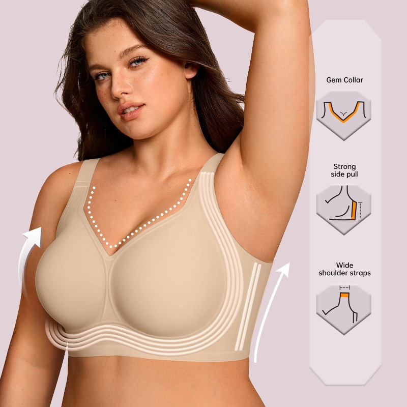 Plus Size Wireless Jelly Bra W - Street Fashion Women 评论和价格