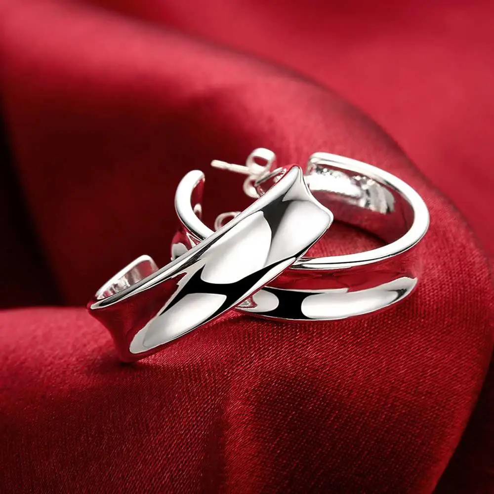 925 Sterling Silver Beautiful  - Street Fashion Earrings 评论和价格