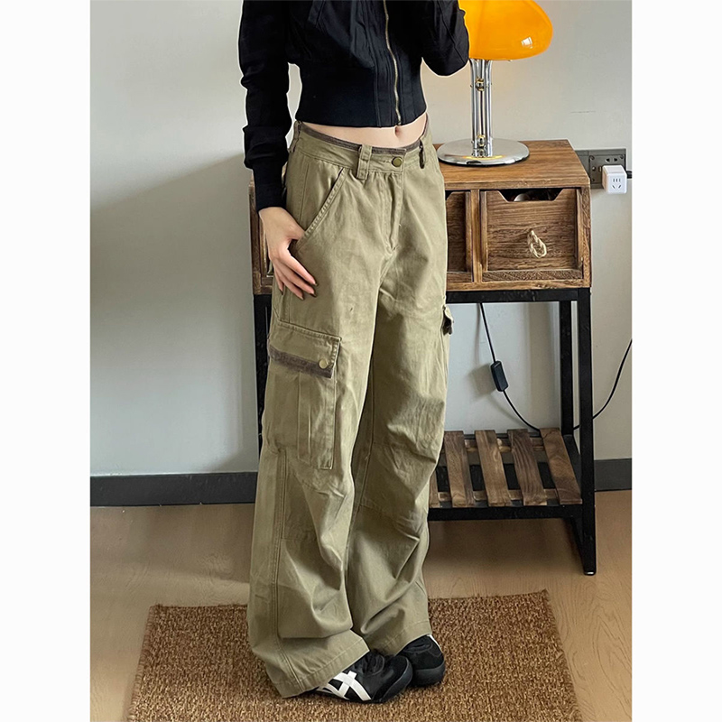 New Baggy Khaki Cargo Pants Wo - Japanese Street Fashion Female 评论和价格