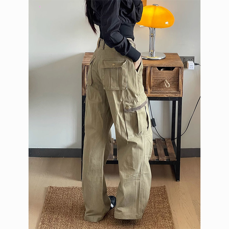 New Baggy Khaki Cargo Pants Wo - Japanese Street Fashion Female 评论和价格