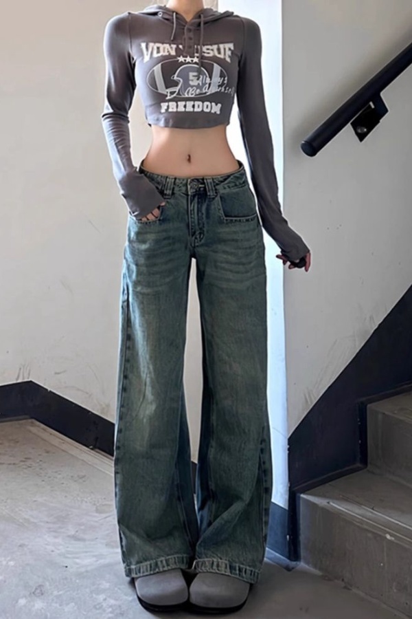 Brown Jeans Harajuku Y2K Kawai - Japanese Street Fashion Female 评论和价格