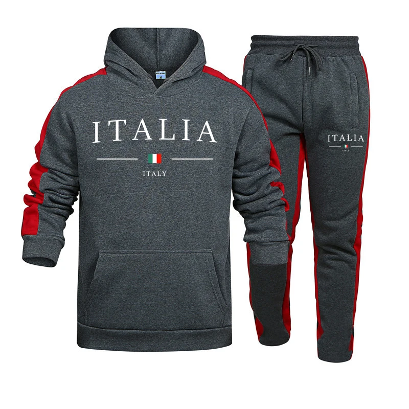 Men's Tracksuit 2 Pcs Sets Fas - Street Fashion For Man 评论和价格
