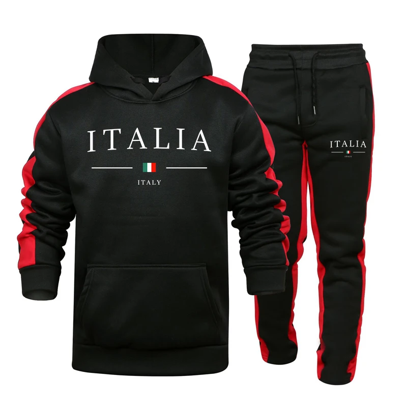 Men's Tracksuit 2 Pcs Sets Fas - Street Fashion For Man 评论和价格