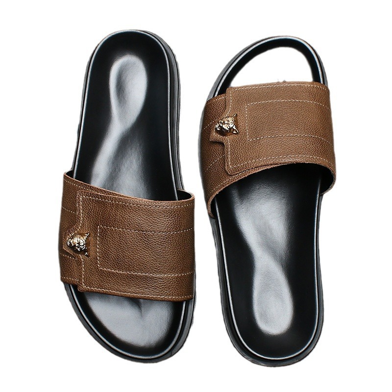 2025 New Genuine Leather Slipp - Street Fashion Men 2025 评论和价格