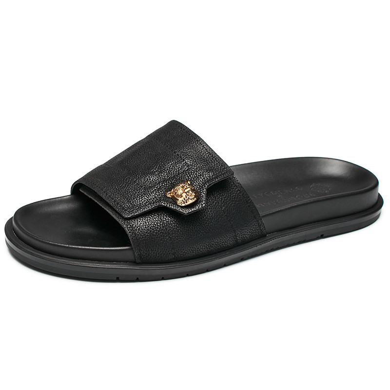 2025 New Genuine Leather Slipp - Street Fashion Men 2025 评论和价格