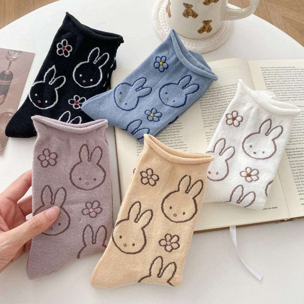5 Pair Cute Funny Cartoon Rabb - Street Fashion Style Youtube 评论和价格