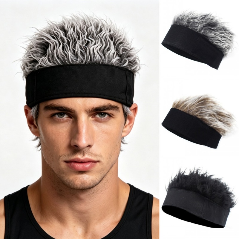 Synthetic Wig Short Hair Beani - Street Fashion Hats 评论和价格
