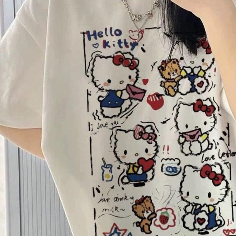 Short-Sleeved Summer Hello Kit - Street Fashion Us 评论和价格